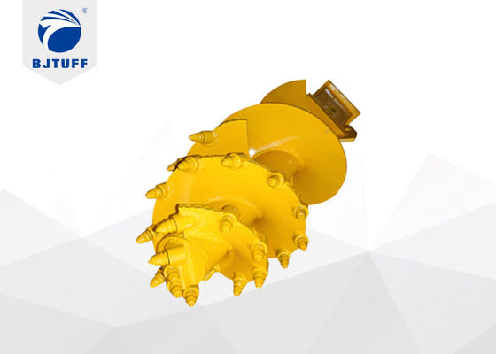 Customized Piling Tools Auger For Soil Drilling Double Cut Hardpan Rock Conical