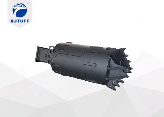 Black Blue 800mm Hydraulic Piling Rig Bucket With Rock Drilling Bits